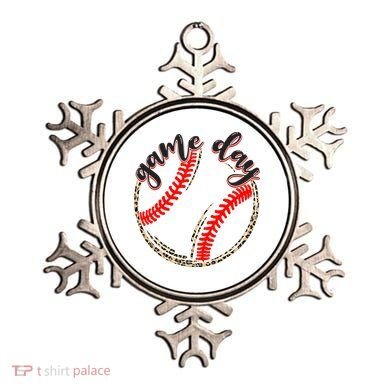Game Day Baseball Life Softball Life Mom Mothers Day Leopard Ornament