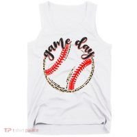 Game Day Baseball Life Softball Life Mom Mothers Day Leopard Tank Top thumb 0