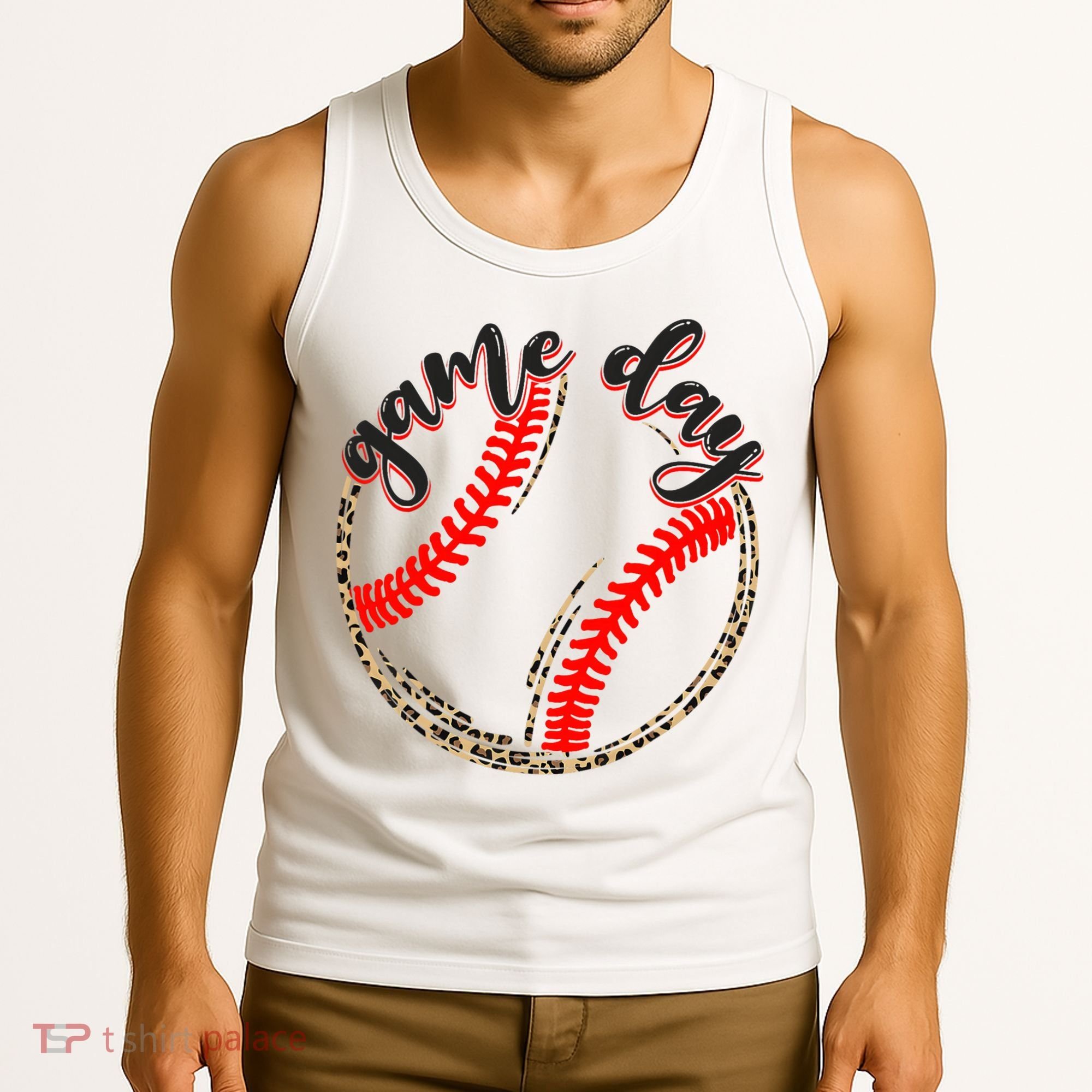 Game Day Baseball Life Softball Life Mom Mothers Day Leopard Tank Top