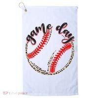 Game Day Baseball Life Softball Life Mom Mothers Day Leopard Golf Towel thumb 0