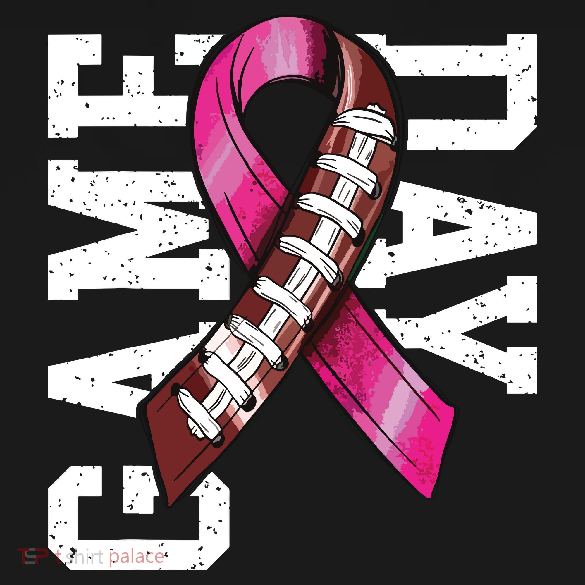 Game Day Breast Cancer Awareness Pink Football Ribbon Women's Tank Top