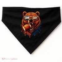 Game Day Bears Football Bear USA-Made Doggie Bandana thumb 0