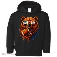Game Day Bears Football Bear Toddler Hoodie thumb 0