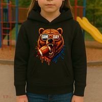 Game Day Bears Football Bear Kids Hoodie thumb 3
