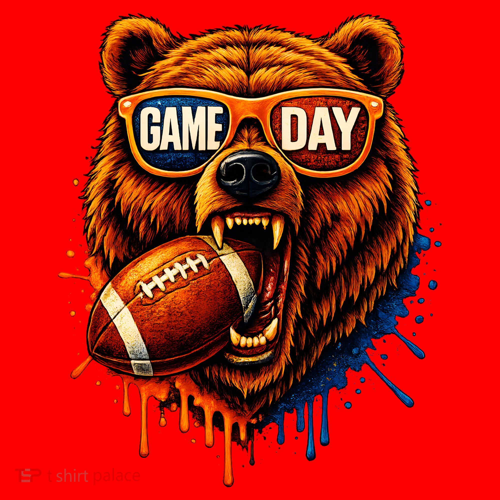 Game Day Bears Football Bear Santa Hat