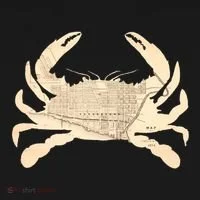 Georgetown Dc Blue Crab Silhouette Map Great Gift Bucket Hat thumb 4