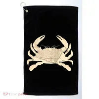 Georgetown Dc Blue Crab Silhouette Map Great Gift Golf Towel thumb 0
