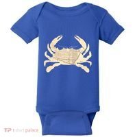 Georgetown Dc Blue Crab Silhouette Map Great Gift Baby Bodysuit thumb 0