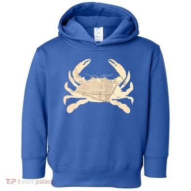Georgetown Dc Blue Crab Silhouette Map Great Gift Toddler Hoodie