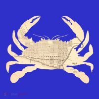 Georgetown Dc Blue Crab Silhouette Map Great Gift Toddler Hoodie thumb 2