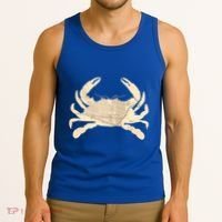 Georgetown Dc Blue Crab Silhouette Map Great Gift Tank Top thumb 3