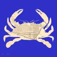 Georgetown Dc Blue Crab Silhouette Map Great Gift Tank Top thumb 6