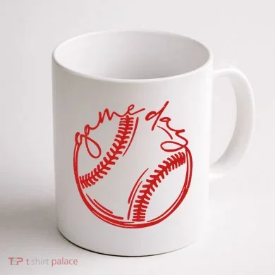 Game Day Baseball Coffee Mug back