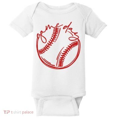 Game Day Baseball Baby Bodysuit