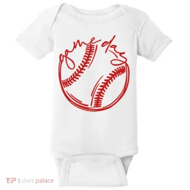 Game Day Baseball Baby Bodysuit
