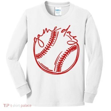 Game Day Baseball Kids Long Sleeve Shirt