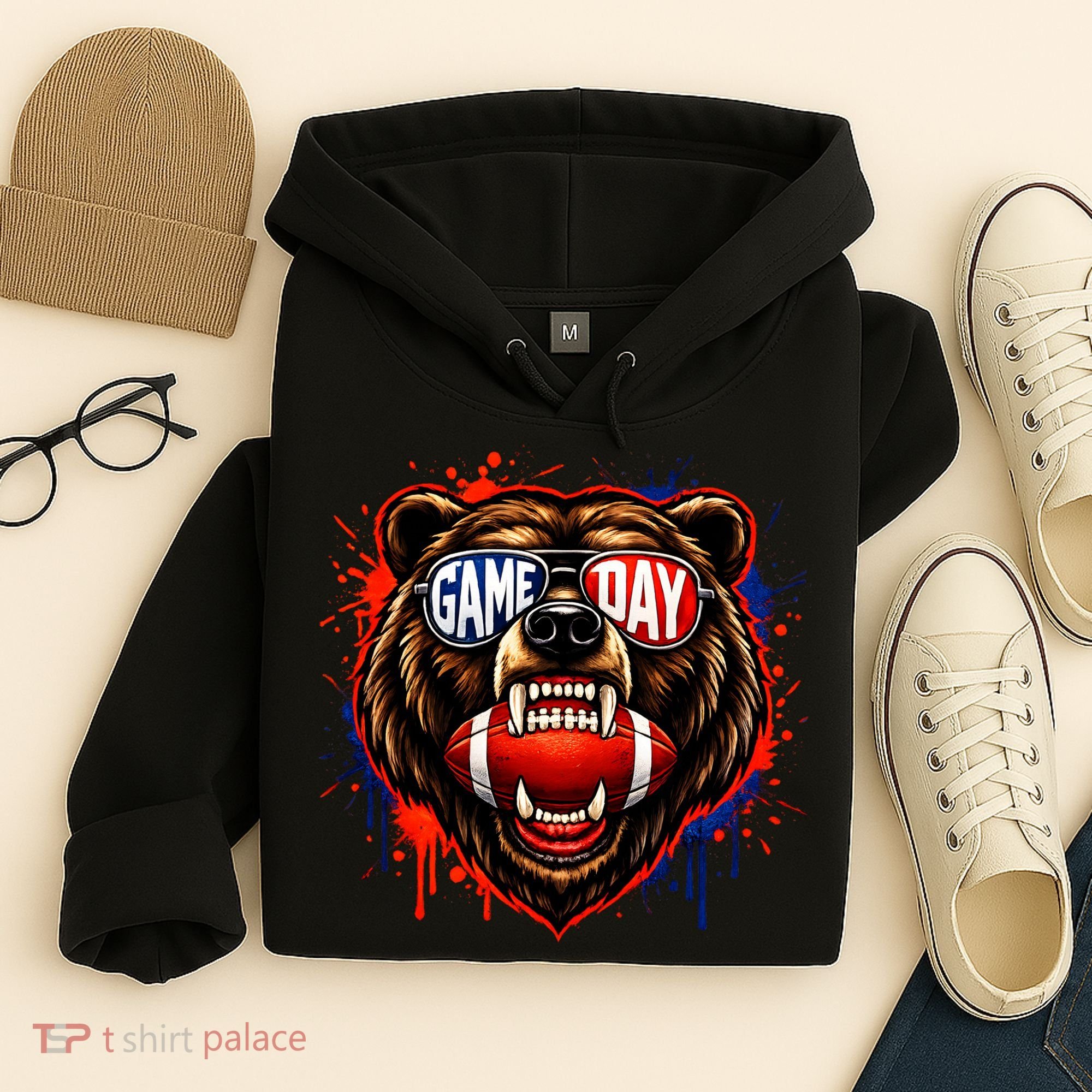 Game Day Bears Fan Bear Lover Football Hoodie
