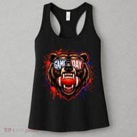 Game Day Bears Fan Bear Lover Football Women's Tank Top thumb 3