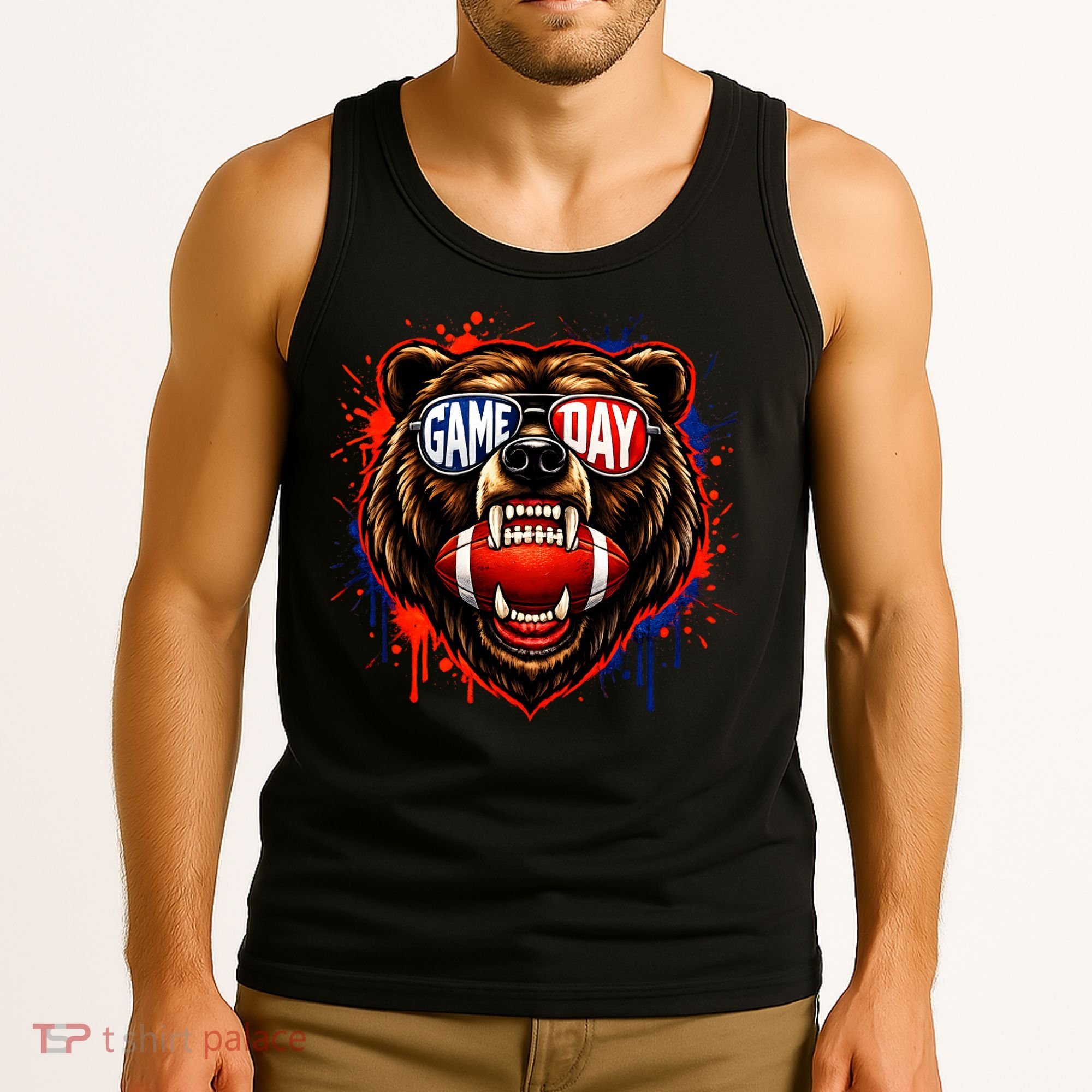 Game Day Bears Fan Bear Lover Football Tank Top
