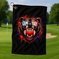 Game Day Bears Fan Bear Lover Football Golf Towel thumb 1