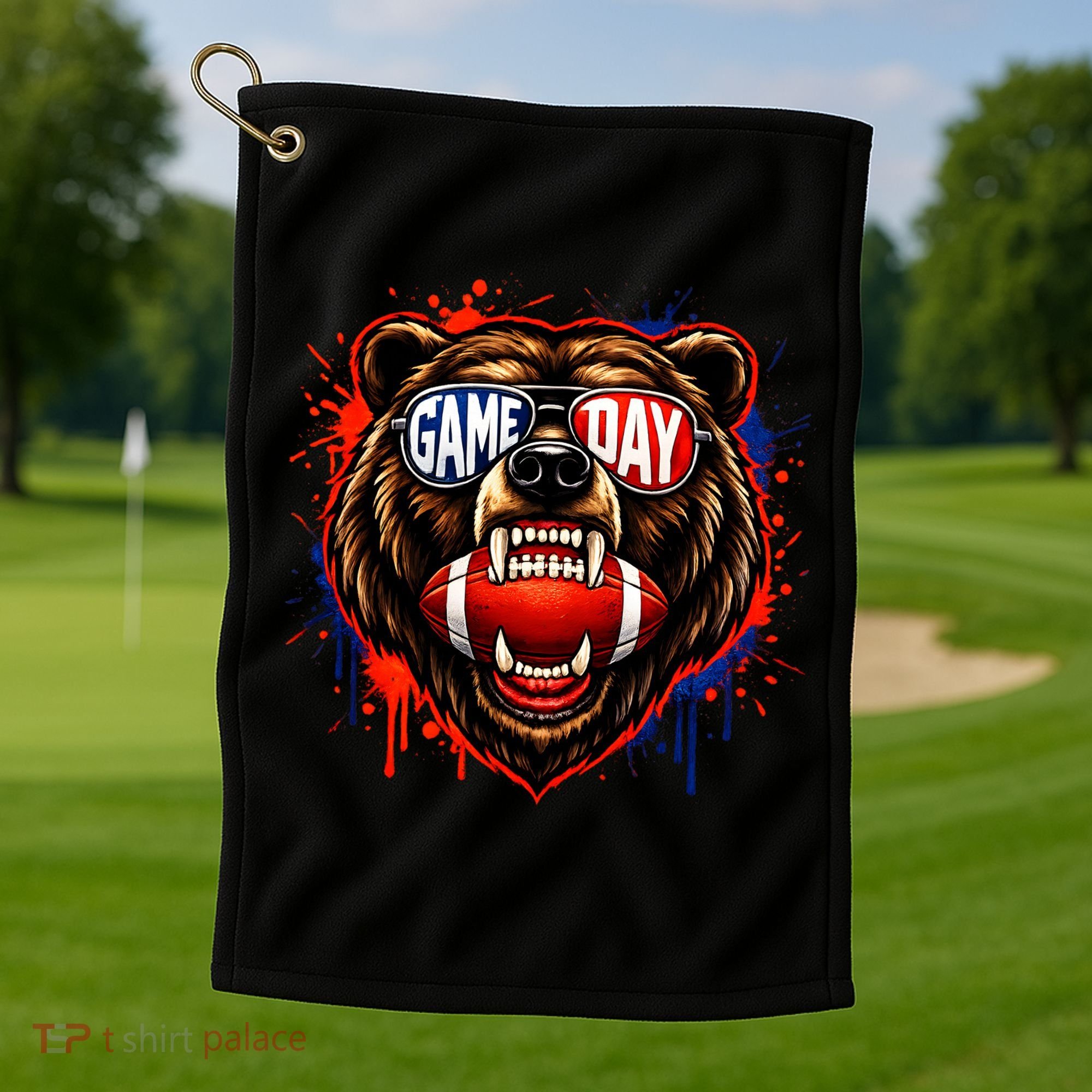 Game Day Bears Fan Bear Lover Football Golf Towel