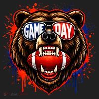 Game Day Bears Fan Bear Lover Football Golf Towel thumb 3
