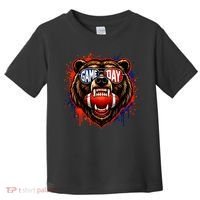Game Day Bears Fan Bear Lover Football Toddler T-Shirt thumb 0