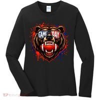 Game Day Bears Fan Bear Lover Football Women's Long Sleeve Shirt thumb 0
