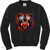 Game Day Bears Fan Bear Lover Football Kids Sweatshirt thumb 0