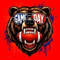 Game Day Bears Fan Bear Lover Football Santa Hat thumb 1