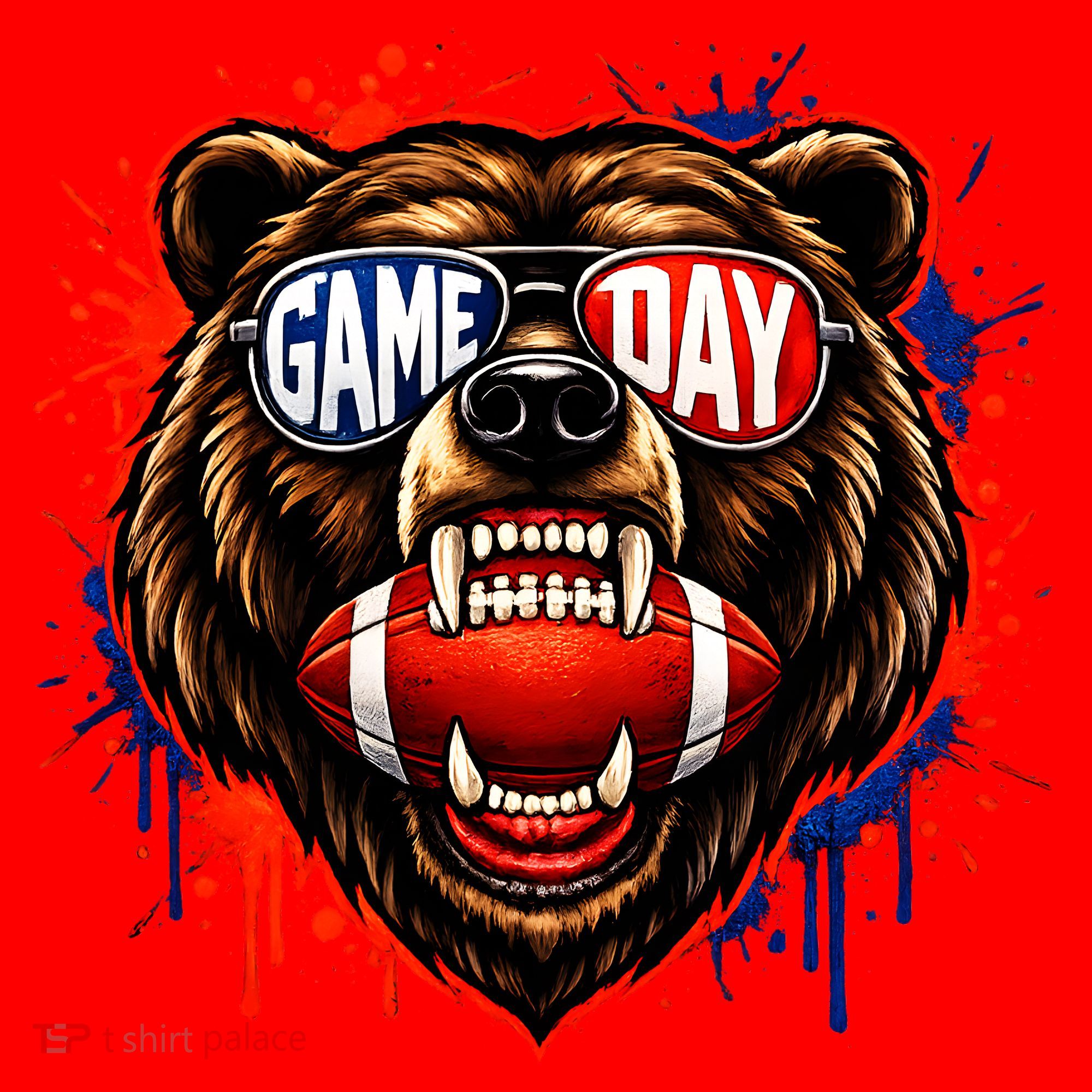 Game Day Bears Fan Bear Lover Football Santa Hat