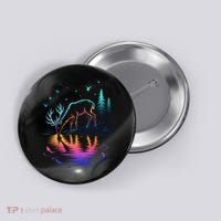 Glowing Deer By The Water: Nature Lover's Button thumb 0