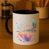 Glowing Deer By The Water: Nature Lover's Coffee Mug thumb 4