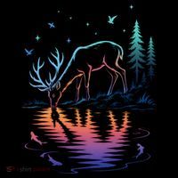 Glowing Deer By The Water: Nature Lover's Coffee Mug thumb 5