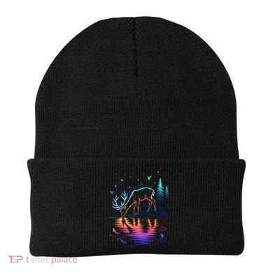 Glowing Deer By The Water: Nature Lover's Beanie