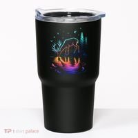 Glowing Deer By The Water: Nature Lover's Tumbler thumb 0