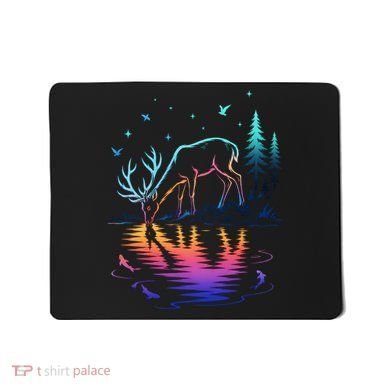 Glowing Deer By The Water: Nature Lover's Mousepad