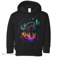 Glowing Deer By The Water: Nature Lover's Toddler Hoodie thumb 0