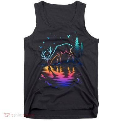 Glowing Deer By The Water: Nature Lover's Tank Top