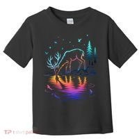 Glowing Deer By The Water: Nature Lover's Toddler T-Shirt thumb 0