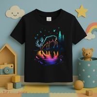Glowing Deer By The Water: Nature Lover's Toddler T-Shirt thumb 3