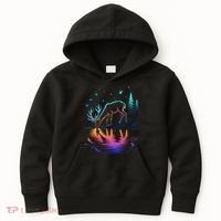 Glowing Deer By The Water: Nature Lover's Kids Hoodie thumb 0