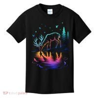 Glowing Deer By The Water: Nature Lover's Kids T-Shirt thumb 0