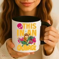 Goddammit Donut Book Lover This In An Outrage Coffee Mug thumb 3