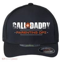Gamer Dad Call of Daddy Parenting Ops Funny Father's Day Flexfit Unipanel Trucker Cap thumb 0