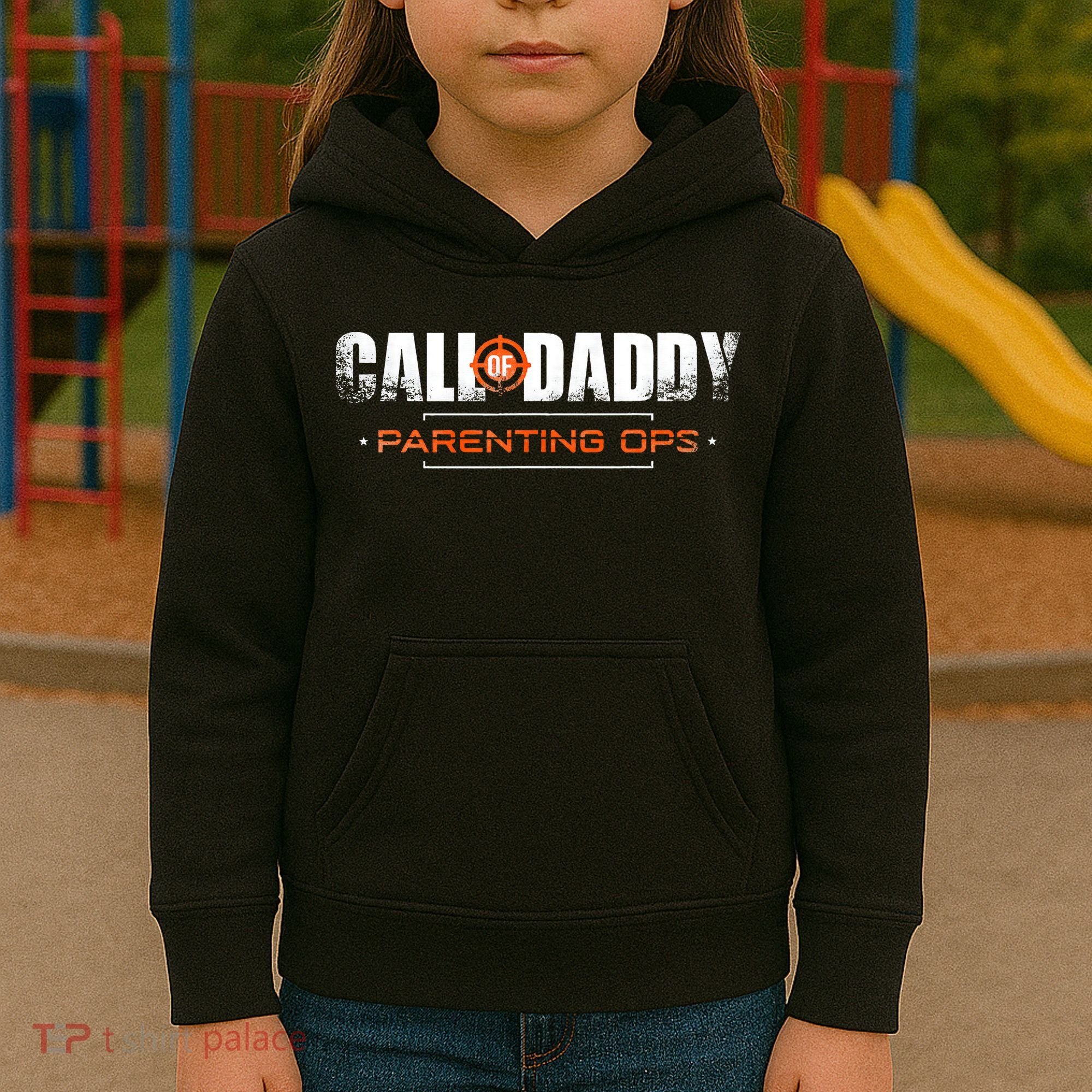 Gamer Dad Call of Daddy Parenting Ops Funny Father's Day Kids Hoodie