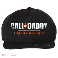 Gamer Dad Call of Daddy Parenting Ops Funny Father's Day Wool Snapback Cap thumb 0
