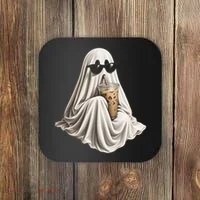 Ghost Drinking Coffee Coaster thumb 0