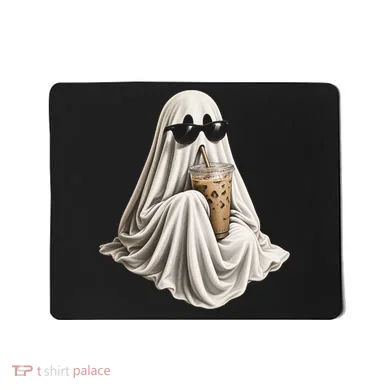 Ghost Drinking Coffee Mousepad