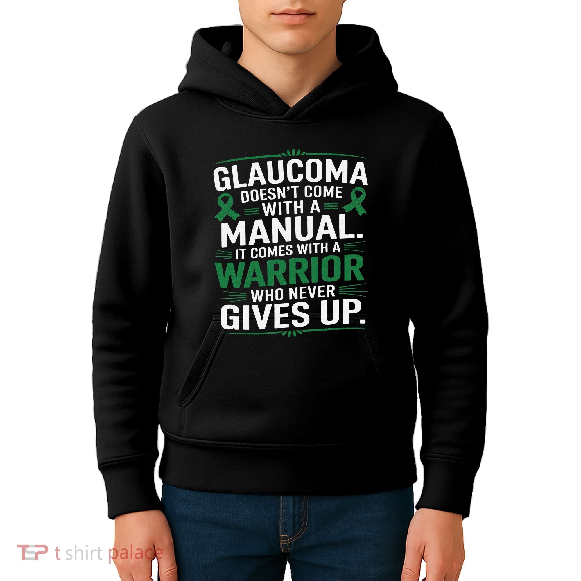 Glaucoma DoesnT Come With A Manual It Comes With A Warrior Kids Hoodie